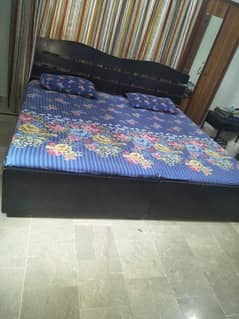 2 Single Beds with Mattresses with Iron Dressing Table