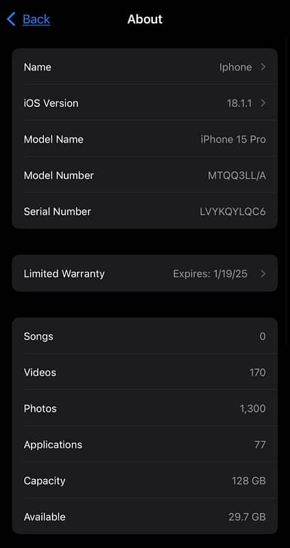 Iphone 15 Pro | 128gb | Model LLA (JV) 6