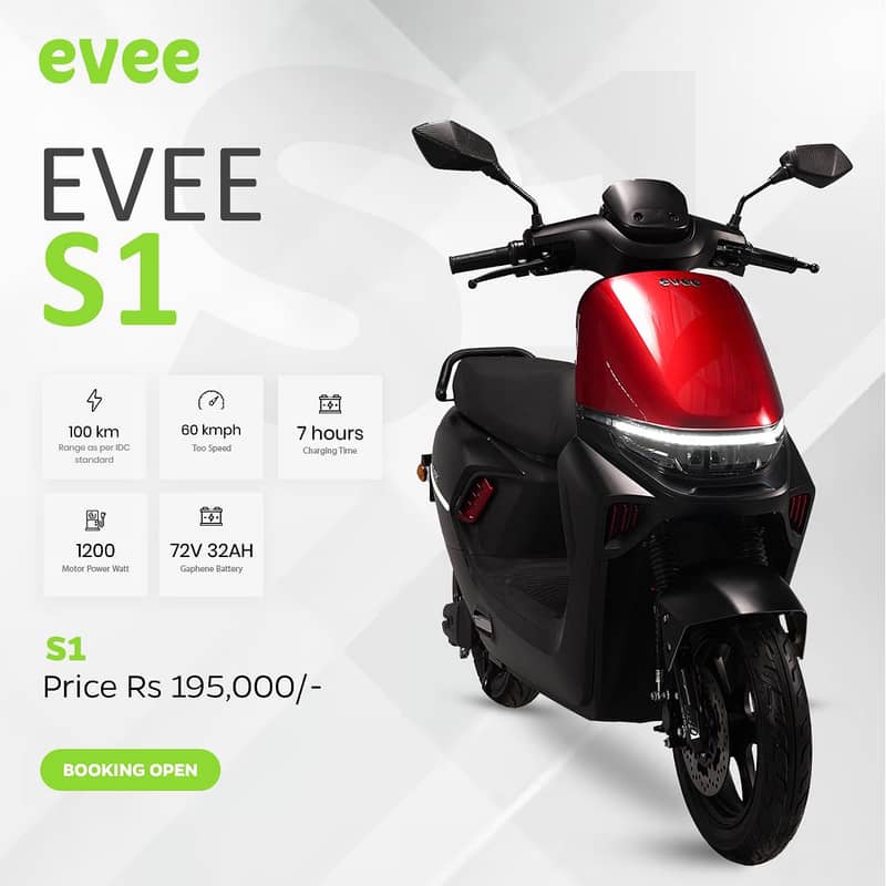 Evee S1 Electric Scooty 2024 New Zero Meter 0