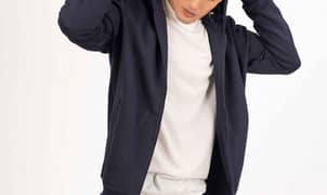 Zipper Hoodies For Men - Navy Blue