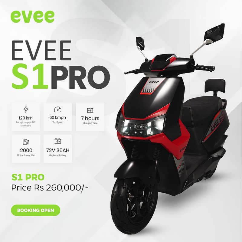 Evee S 1 Pro Electric Scooty 2024 Model Zero Meter 0