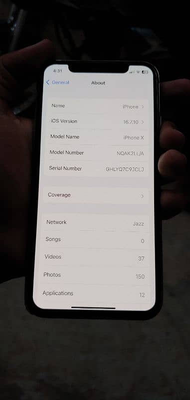 Iphone X 64GB pta approved 4