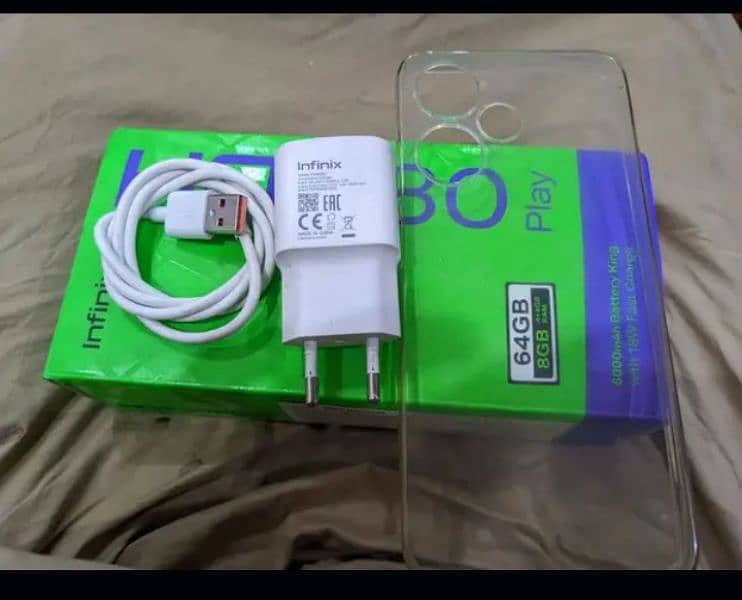 Infinix Hot 30 Play. 6000 mAh Battery . 10 by 10 Condition 3