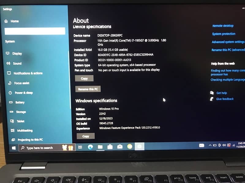 i7 11 generation Dell latitude e 5420 11