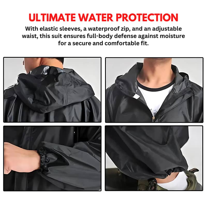 Lite Waterproof Rain Suit, Raincoat Shirt, Trouser & PVC Green, unisex 5