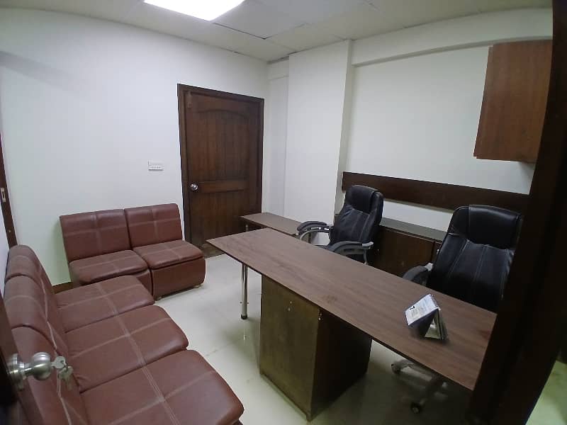 650 SQUARE FEET FURNISHED OFFICE WITH WASHROOM FOR RENT IN JAUHAR 1