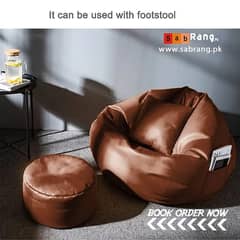 pack of 3 leather bean bag/ bean bag / leather bean bag / sofa cum bed