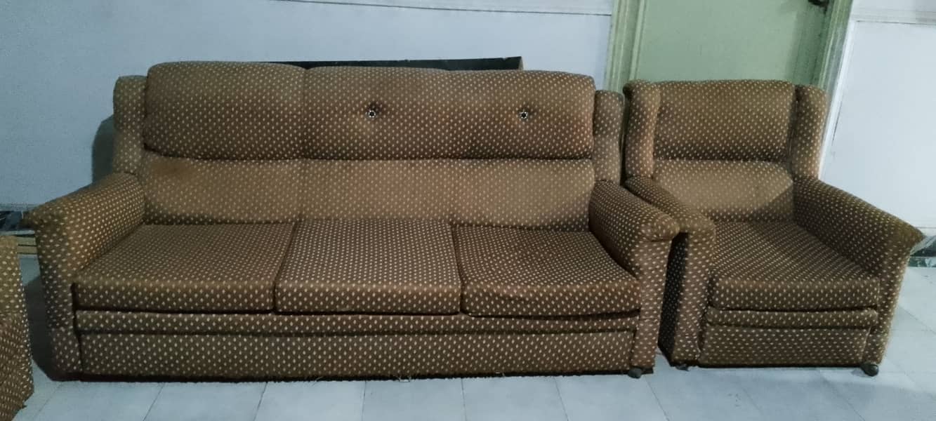 3 seater sofa with 2 one set sofas 1