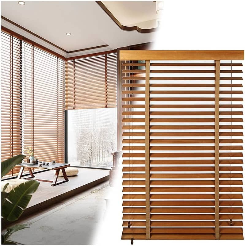 Blinds - Office Blinds - Roller Zebra Blind -  Window Wooden Blinds 2