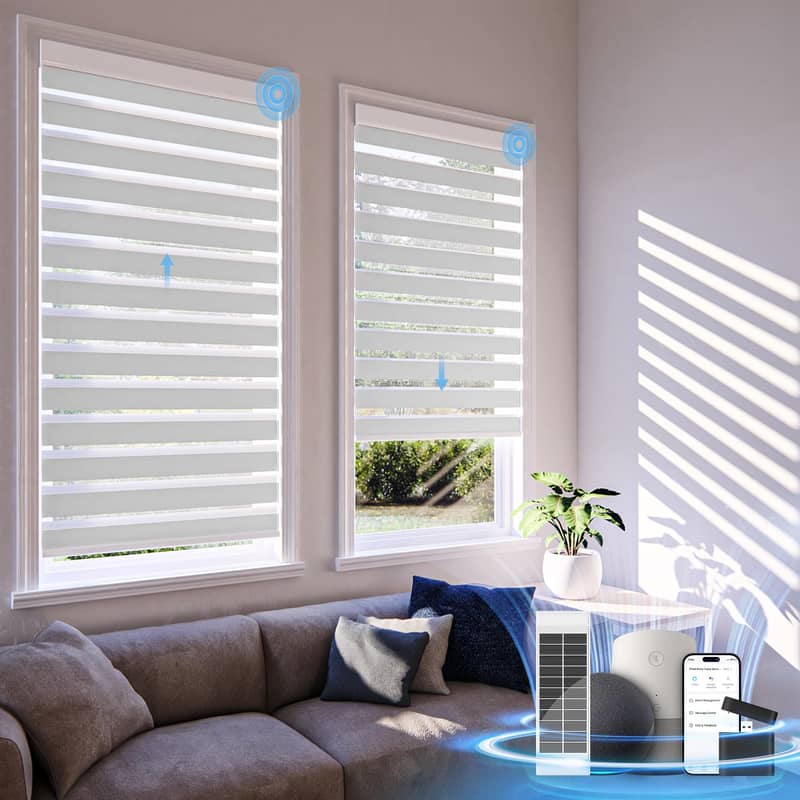 Blinds - Office Blinds - Roller Zebra Blind -  Window Wooden Blinds 4