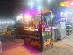 Fries and zinger burger Counter