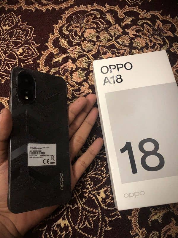 Oppo A18 8+128 black colour Just new 4