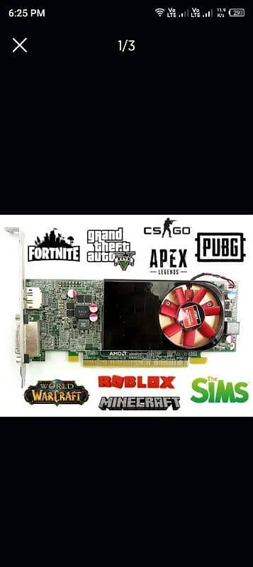 AMD R7 250 2GB DDR3 GRAPHIC CARD 0