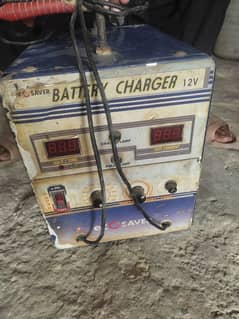 Heavy 12 volt battery charger.