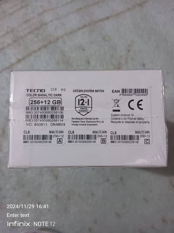 tecno camon13 12+12/256 9