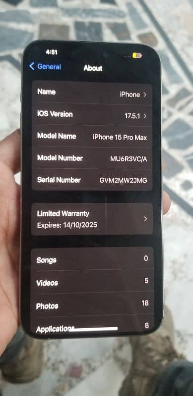 iPhone 15 pro max 256GB NON PTA 5