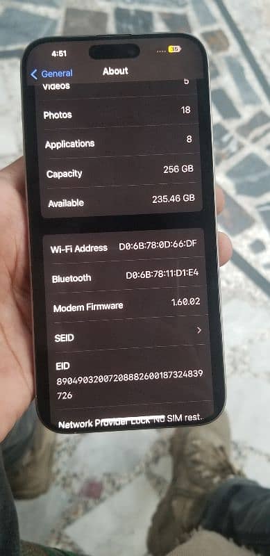 iPhone 15 pro max 256GB NON PTA 6