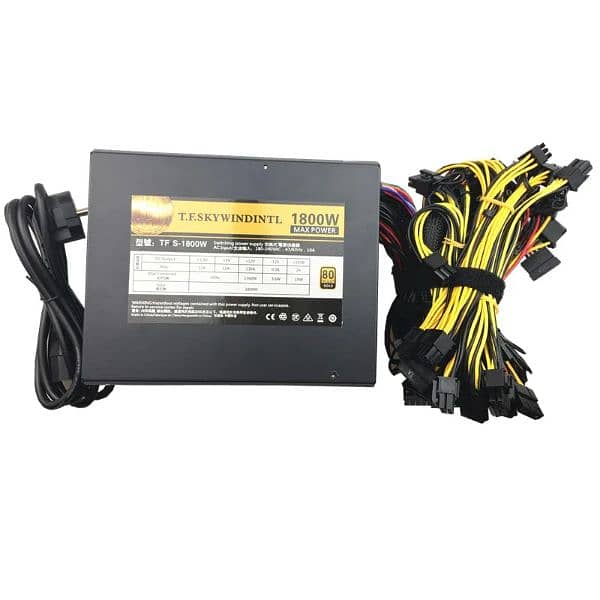 T. F. SKYWINDINTL Bitcoin Miner Power Supply 1800W 3