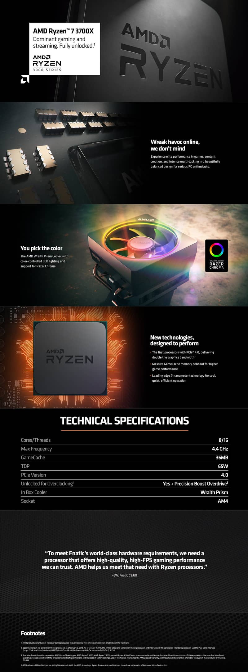 AMD Ryzen 7 3700x Processor 33000rs (No Heatsink Tray Processor 3