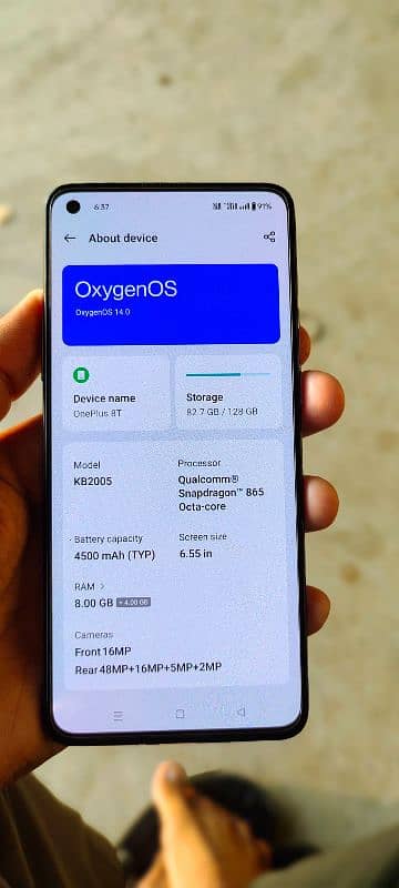 OnePlus 8T Dual sim Global version with 65charge 7