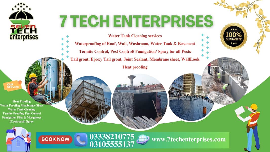 Water Tank Cleaning services/waterproofing/Deep Water Cleaning/Leakage 9