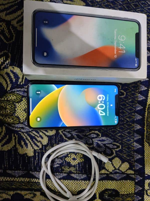 Iphone X PTA Approved With box and cable 0