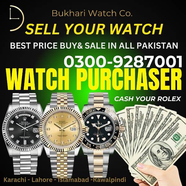 Sell your watch Buyer Rolex datejust Rolex daydate Omega Constellation 0