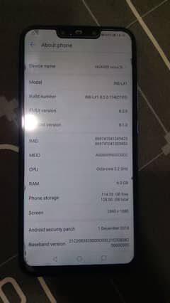 Huawei nova 3 i ,6 gb ram 128 gb rom