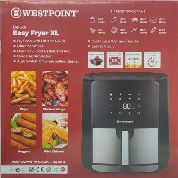 Original WESTPOINT Deluxe Easy Air Fryer - 6.0 Liter Capacity 2