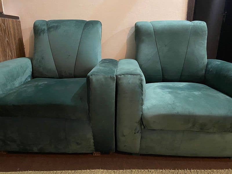 5 sater sofa set good conditions 2