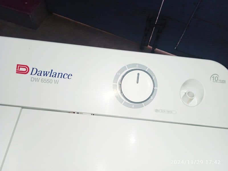 Dawlance washing machine twin tub model number DW-6550 2