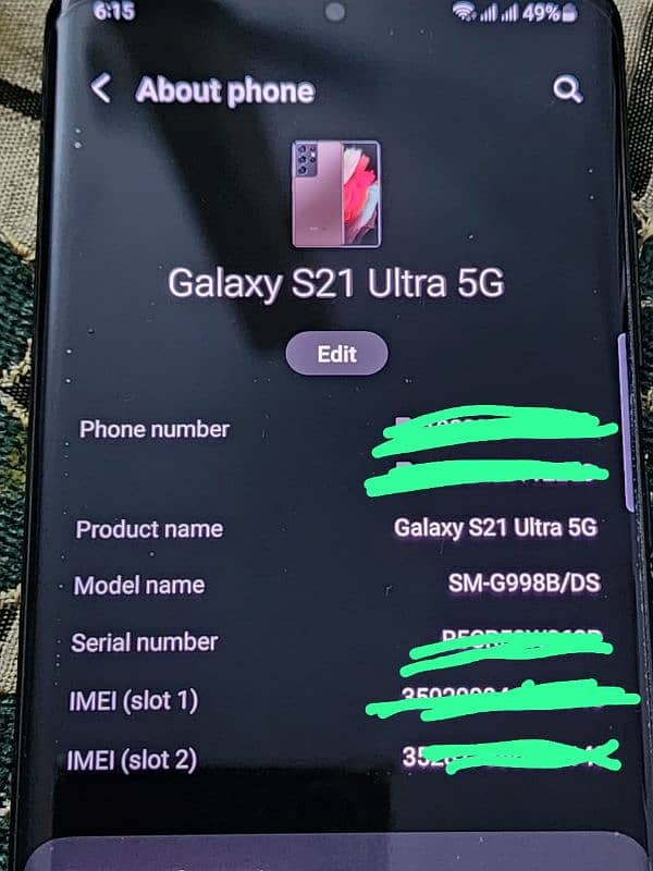 SAMSUNG S21 Ultra Physical Dual Official PTA 12GB 256GB 5