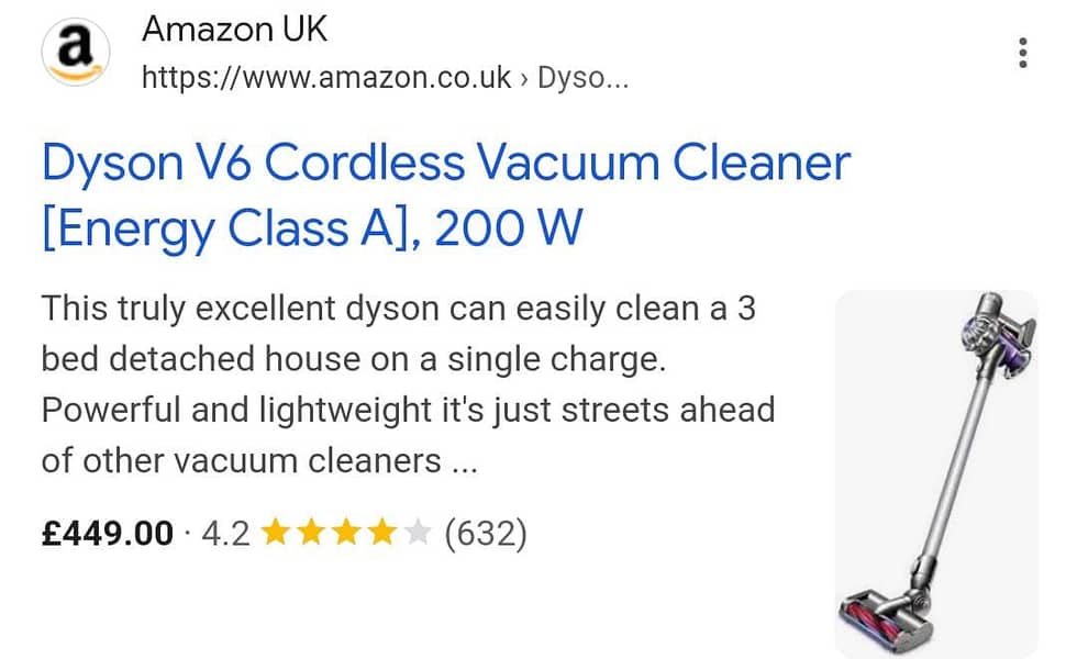 Dyson V6 Cordless Vacuum Cleaner 4