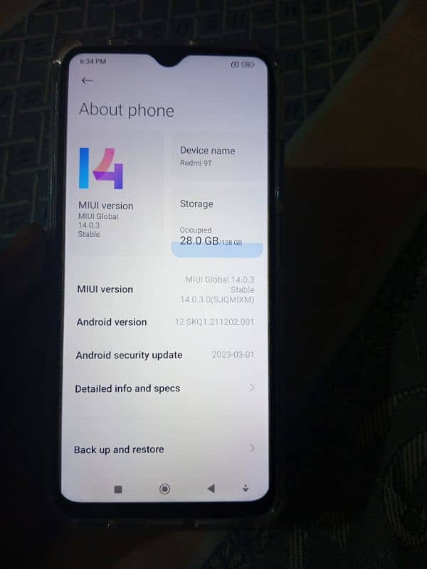 Redmi 9T 4+2gb ram 128gb memory 4