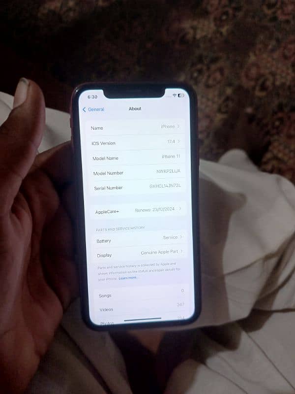 IPhone 11 for sale contact number 03187521400 3