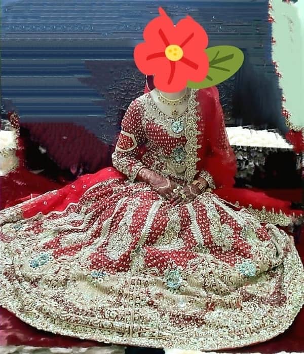 Bridal barat outfit With Free Jwerelery Set 0