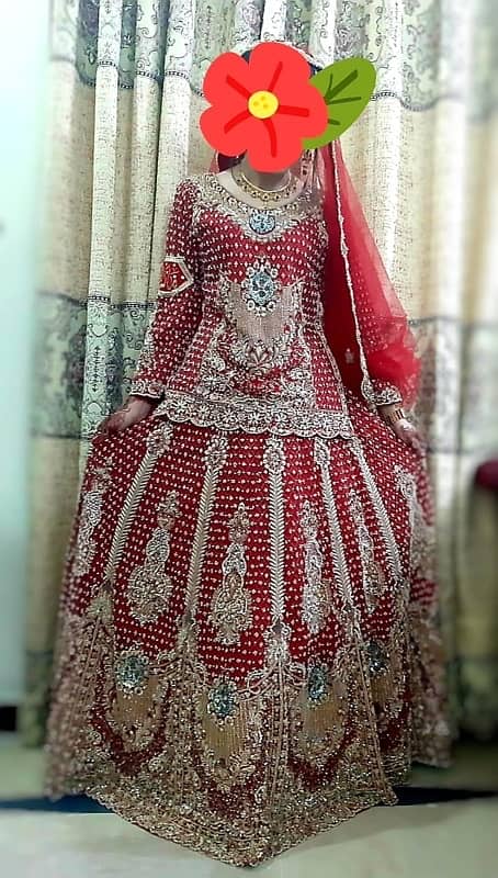 Bridal barat outfit With Free Jwerelery Set 1