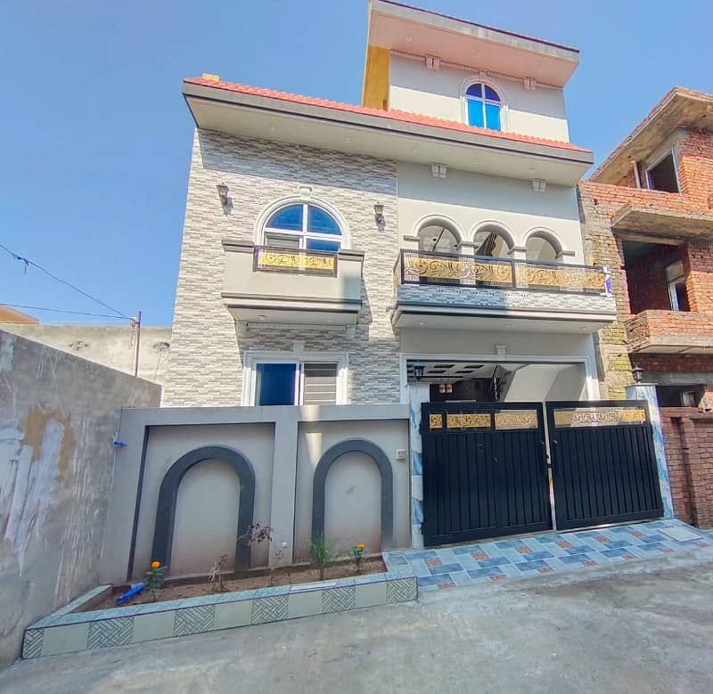 Water Bore Brand New Prime Location Beautiful 6 Marla Double Story House for Sale in AECHS Airport Housing Society Near Gulzare Quid and Express Highway 0