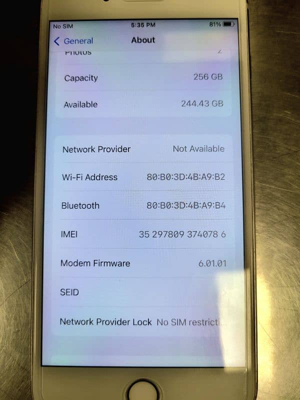 iPhone 8 plus 256gb PTA Approved 7