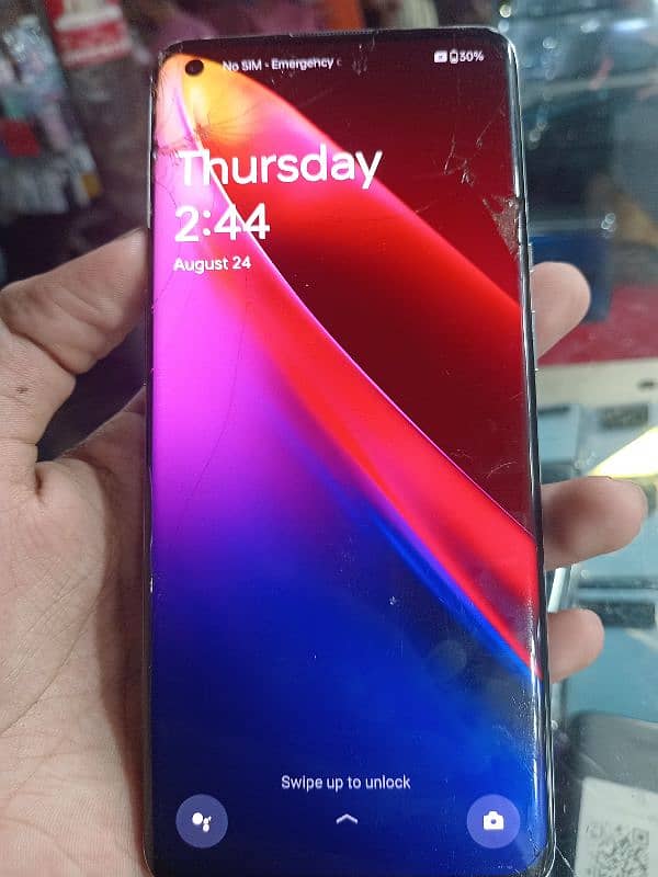 one plus front glass crack stock 1