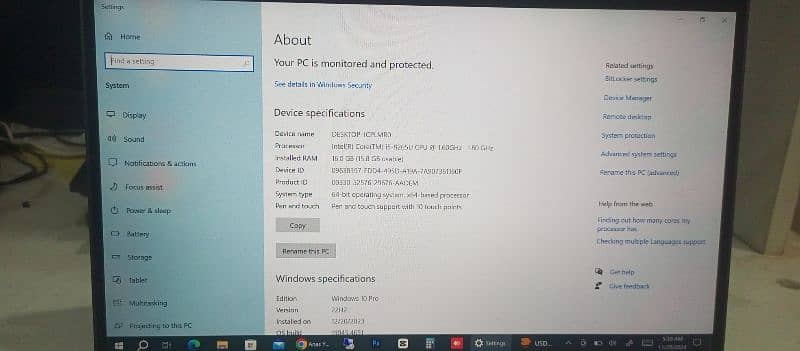 Dell 5300 2in1 I5 8th generation touch screen 360 laptop 6