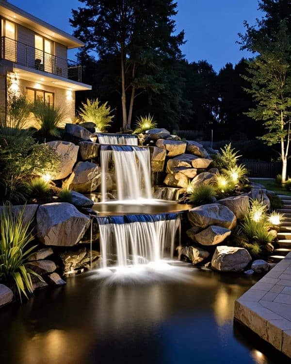 outdoor waterfalls in fountain 6