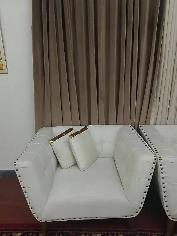 7 seven SEATER TURKISH SOFA SET / white wooden sofa set for sell 2