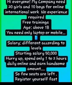 Person Hiring for online working