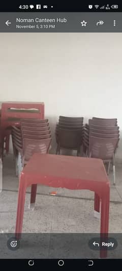 Chairs and tables