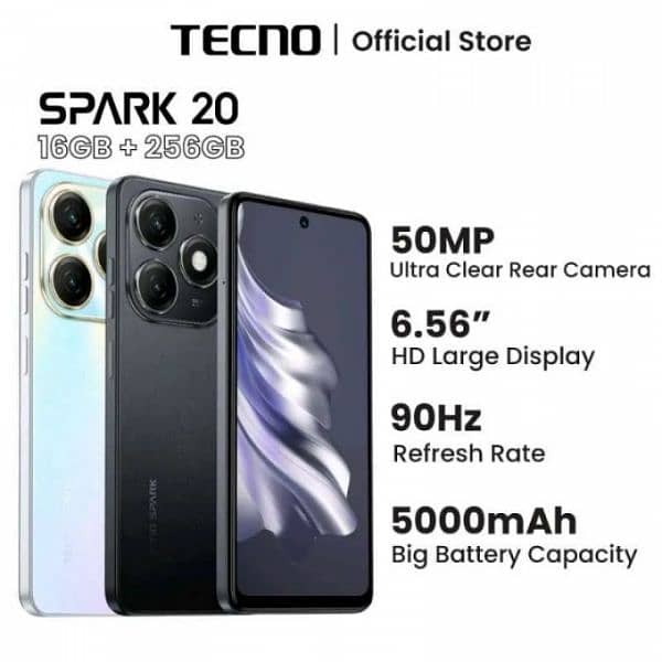 tacno spark 20 8+8/256 15 din howa lya Saman pak hai 2