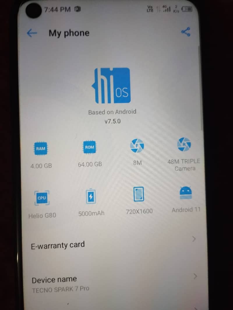 Tecno spark 7pro 6