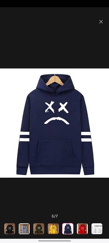 DOUBLE STRIP NEW WINTER COLLECTION HOODIE SAD FACE HOODIE FOR MEN 1