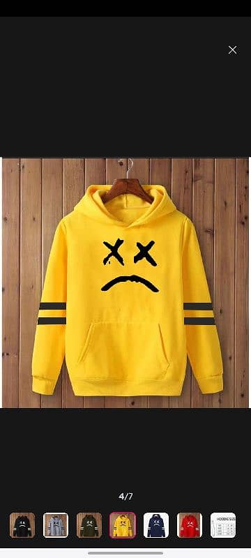 DOUBLE STRIP NEW WINTER COLLECTION HOODIE SAD FACE HOODIE FOR MEN 2