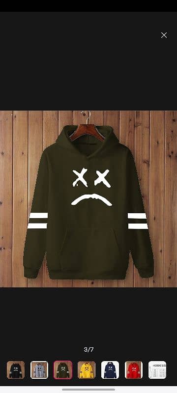 DOUBLE STRIP NEW WINTER COLLECTION HOODIE SAD FACE HOODIE FOR MEN 3